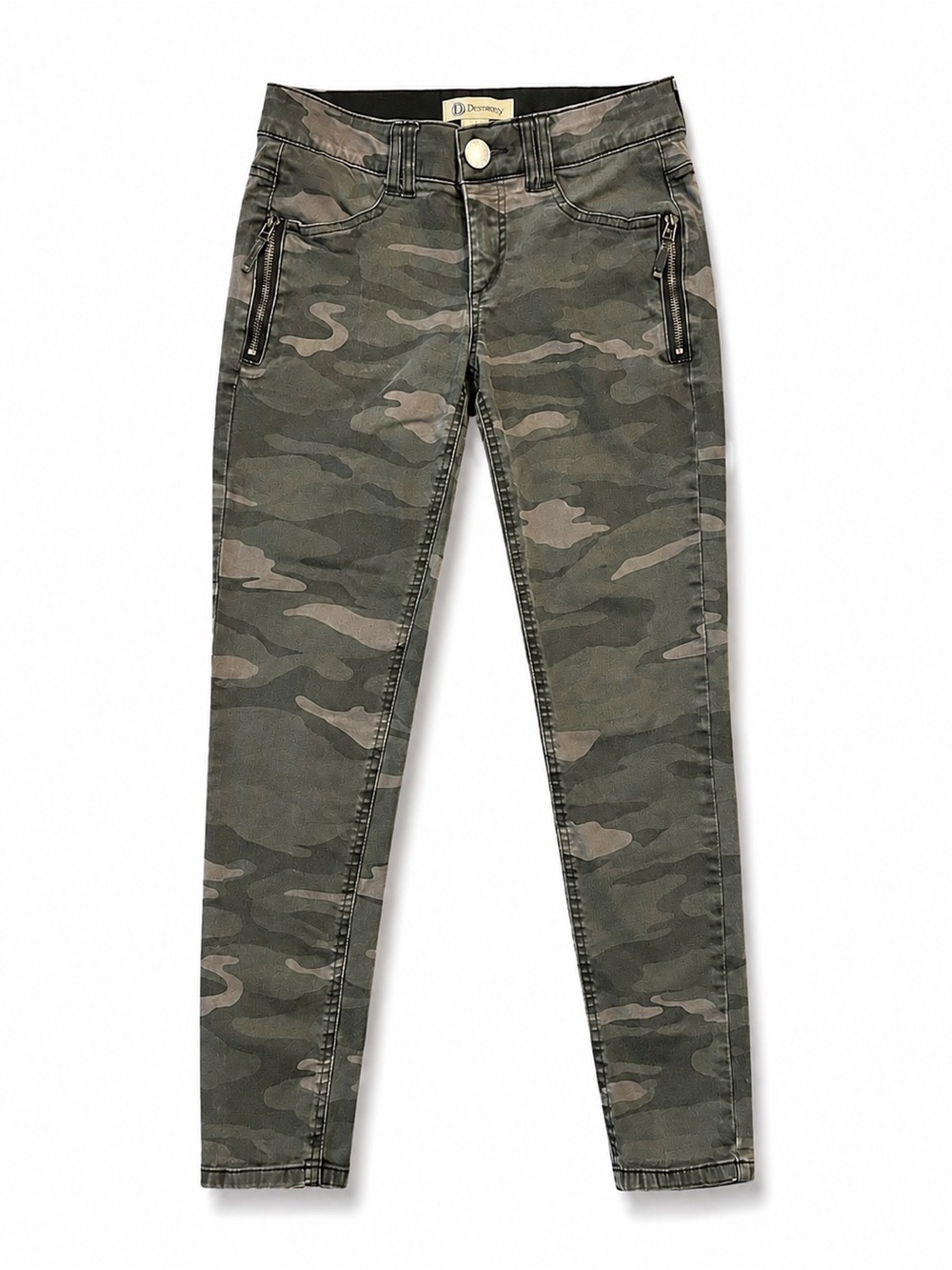 Democracy Ab Solution Camo Skinny Pants 4P Zip Pocket Stretch - Picture 2 of 9